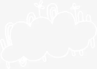 白色花纹云朵免抠