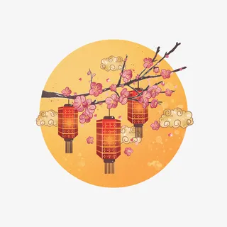 中国风灯笼古风装饰PNG透明免抠素材免抠