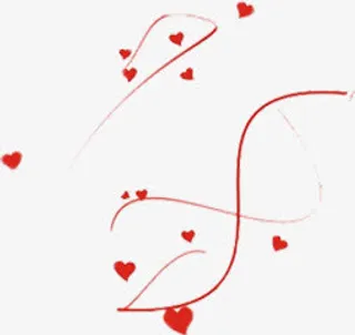 红色鲜花花藤植物免抠