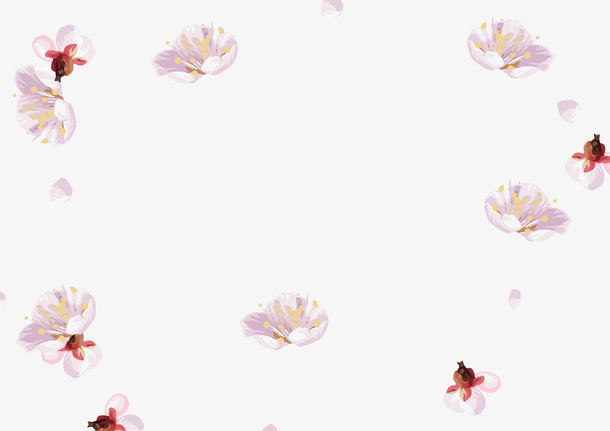 粉色清新鲜花漂浮素材免抠