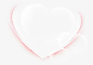 白色爱心红色边框背景党建免抠