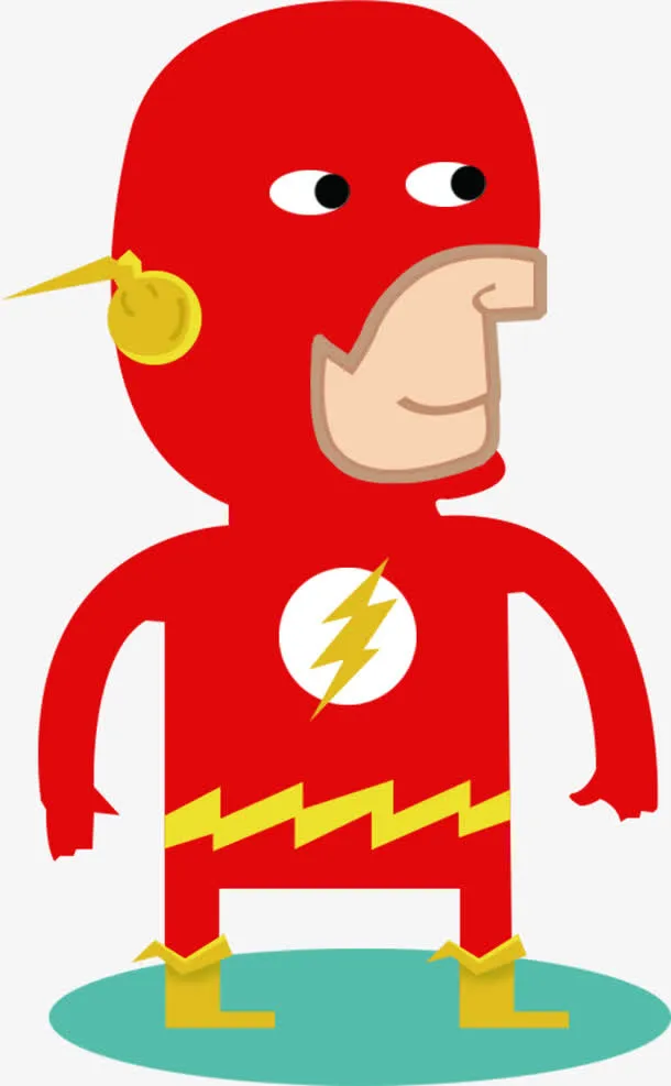 复仇者联盟Q版卡通闪电侠免抠