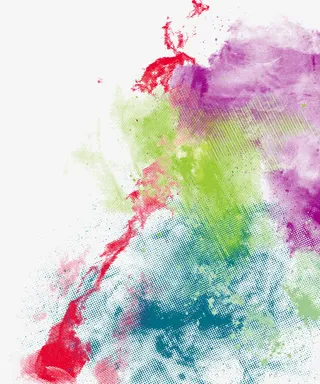 墨迹喷溅水彩免抠
