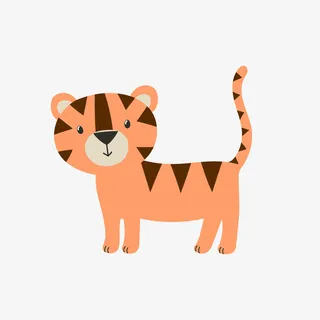 可爱小老虎矢量图免抠