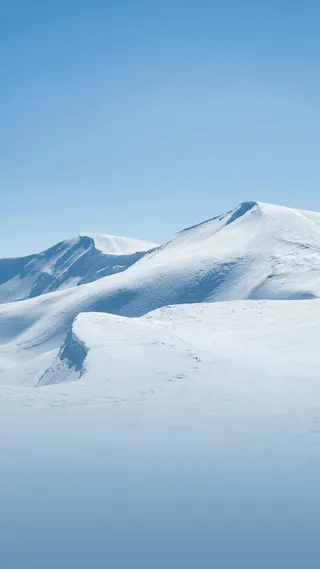 蓝色小清新寒冷雪景H5背景高清