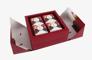 中式对开式礼盒免抠