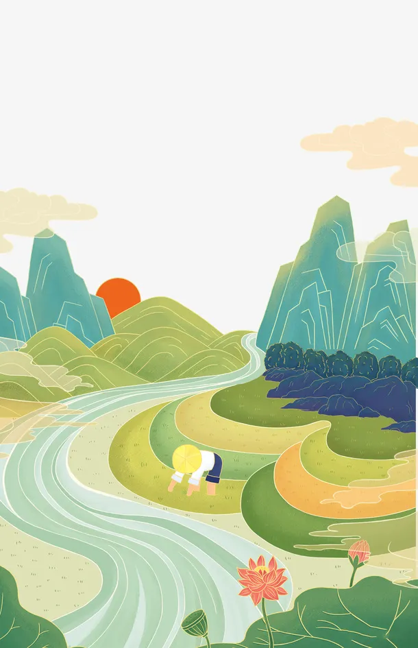 国潮插画风格免抠