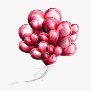 粉色桃心气球免抠