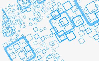 蓝色几何科技图形免抠