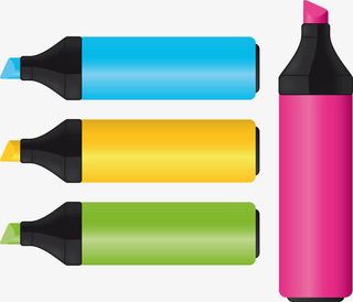 矢量图颜色笔免抠