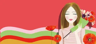 春天文艺手绘童趣banner高清