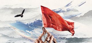 红旗飘扬背景图高清