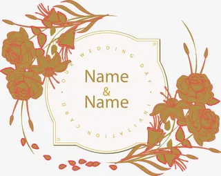 卡通手绘花边框免抠