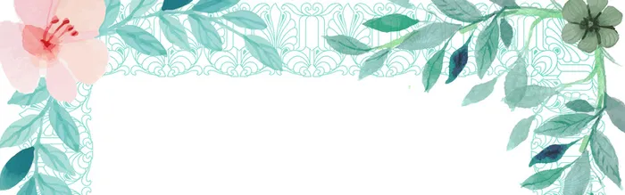 淡绿色花藤背景banner高清