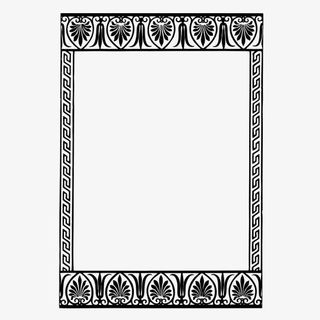 复古雕花边框三免抠