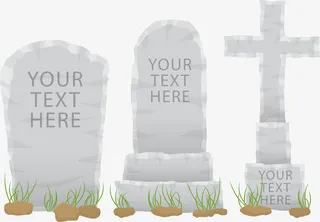 矢量墓碑免抠