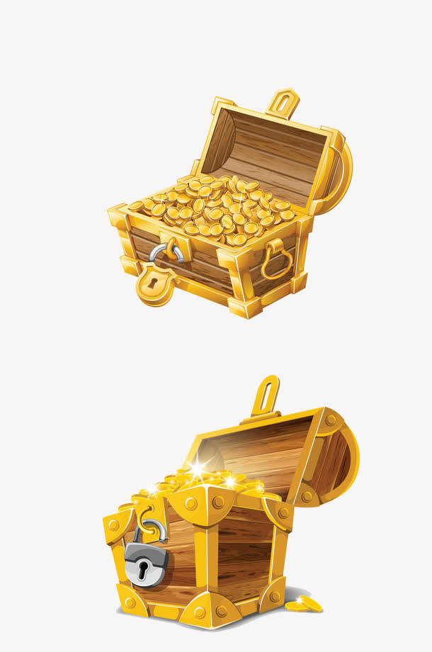 一箱金币免抠