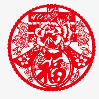 矢量贴窗花免抠