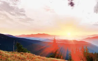 傍晚的夕阳免抠