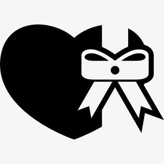 心形礼物丝带蝴蝶结图标免抠