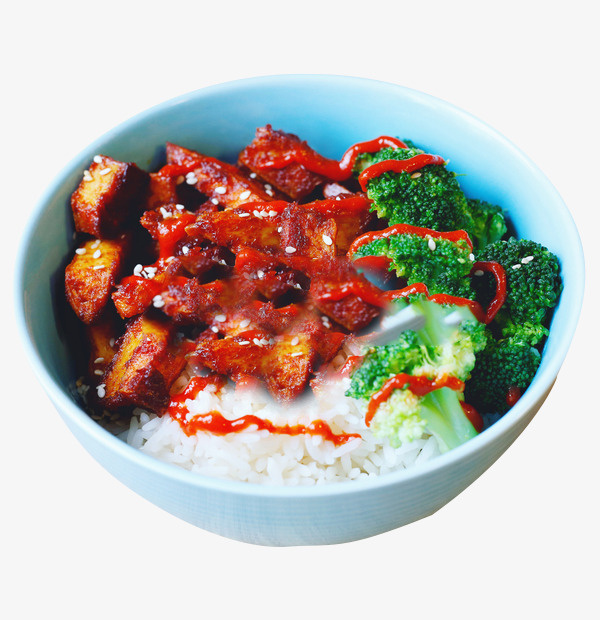 红烧肉盖饭免费素材免抠