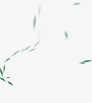 淘宝端午节漂浮叶子渐变免抠