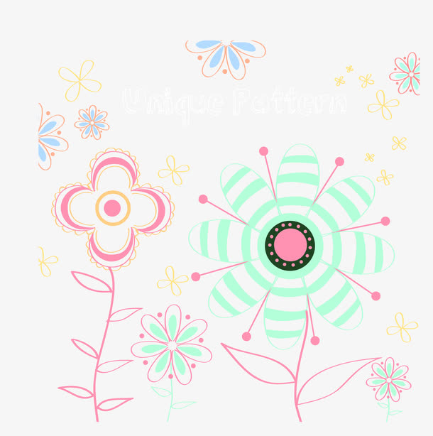 矢量简单小花免抠