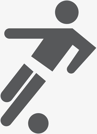 黑色扁平足球运动员免抠