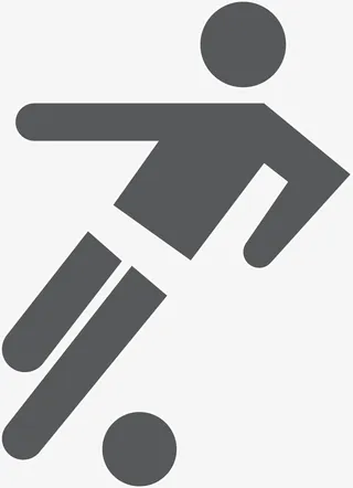 黑色扁平足球运动员免抠