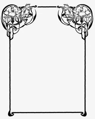 中国风复古花纹边框免抠