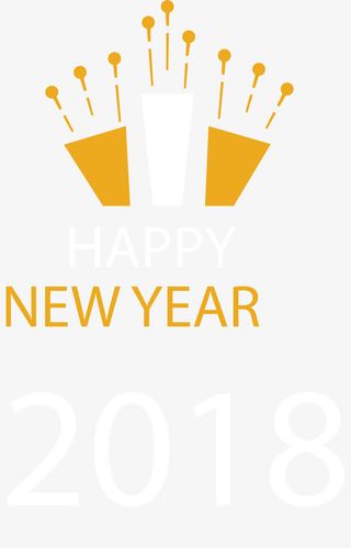 矢量金色礼花标签免抠