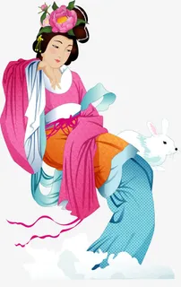 矢量手绘嫦娥免抠