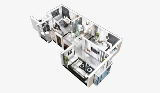 超酷3D户型效果图免抠 超酷3D户型效果图免抠