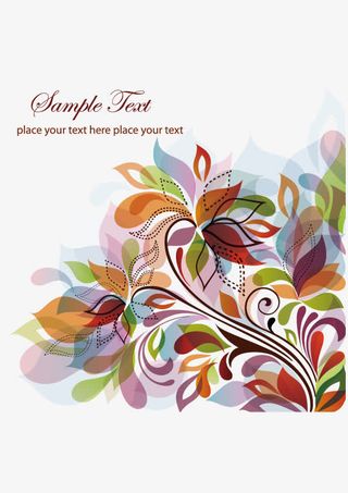 彩色花瓣纹理矢量素材免抠