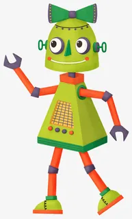 卡通科技机器人装饰手绘装饰免抠