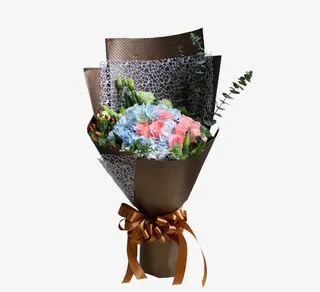 鲜花精美包装纸免抠