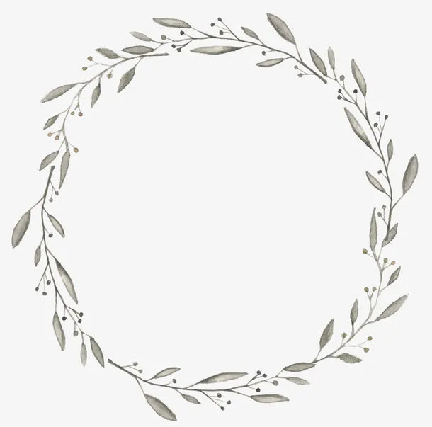 水墨圆圈边框免抠