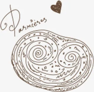 手绘棕色爱心面菜鸟图库标免抠