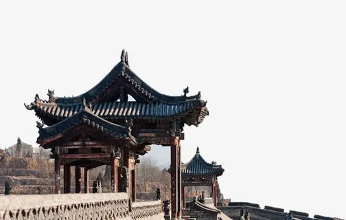 城墙上的亭台楼阁免抠