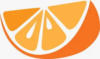 橙色卡通橘子免抠