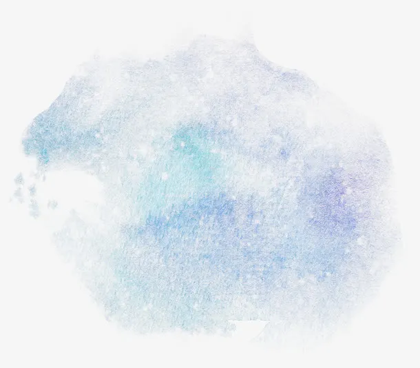 淡蓝色水彩效果免抠