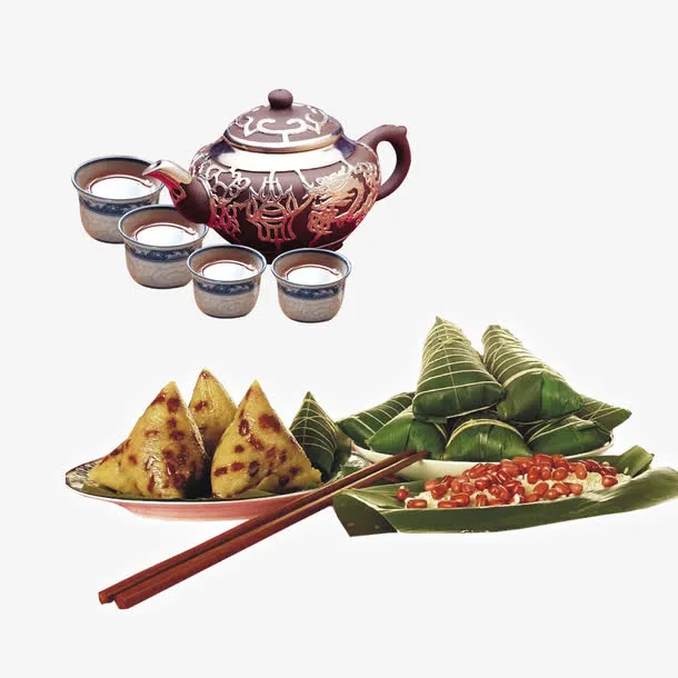 端午茶饮粽子免抠