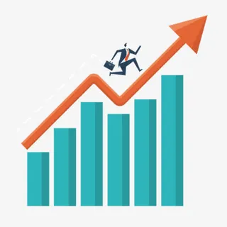 卡通风格业务提升免抠