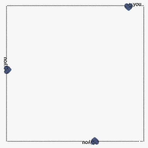 卡通边框图片相框矢量图 爱心装免抠