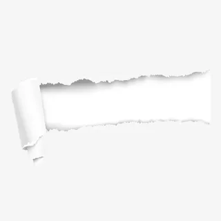 撕纸效果白色免抠