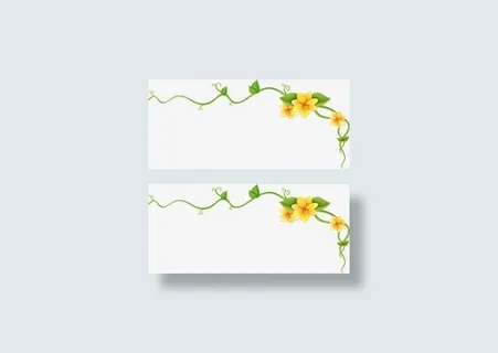 春天手绘黄色小花藤蔓免抠