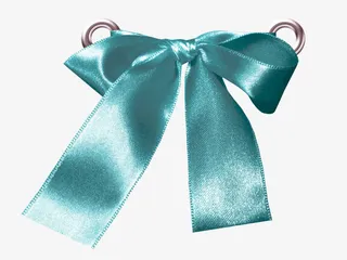 卡通蝴蝶结卡片免抠