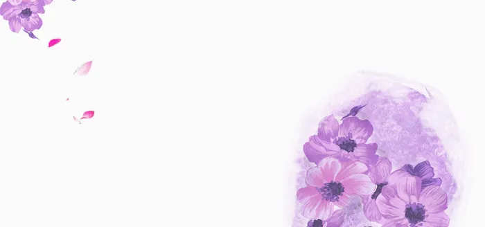紫色花瓣梦幻banner背景高清