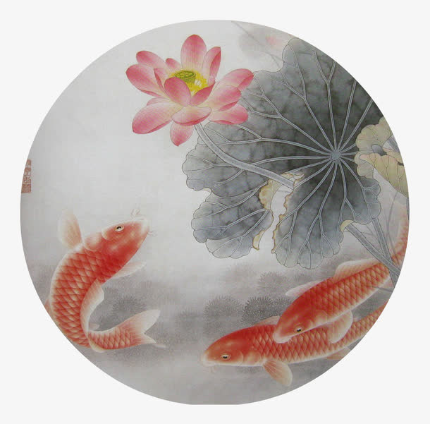 金鱼连花儿素材图片免抠
