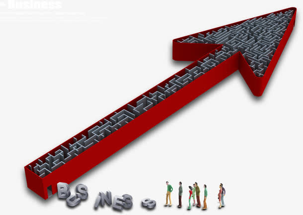 草地上的迷宫箭头免抠